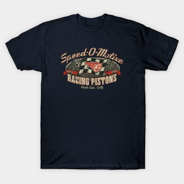 Speed-O-Motive Racing Pistons 1946 T-Shirt by JCD666